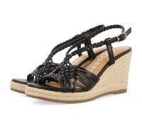 GIOSEPPO Damen Espadrille Keilsandalen, Schwarz/Weiß, 38.5 EU