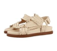 GIOSEPPO Damen-Sandalen aus Leder, Bio-Typ mit geflochtenen Riemen, elfenbein, 36 EU