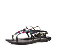 GIOSEPPO Damen-Sandalen aus Leder mit mehrfarbigem Perlen-Detail, bunt, 36 EU