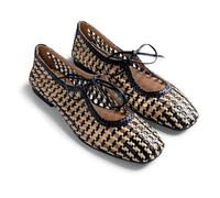 GIOSEPPO Damen Worden Mary Jane Flat, Schwarz/Weiß, 36.5 EU