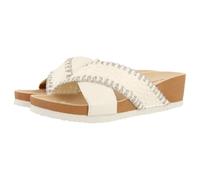 GIOSEPPO Geflochtene Sandalen mit Keilabsatz Oma, weiß, 39 EU