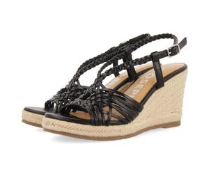 GIOSEPPO Glide, Espadrilles Damen-Sandalen, Keilabsatz, Schwarz, Größe 41 EU, Schwarz, 41 EU