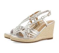 GIOSEPPO Damen Glide Espadrilles, Silber/schwarz, 37 EU
