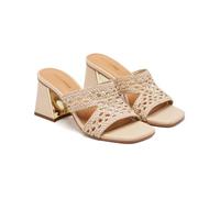 GIOSEPPO Kewaunee Sandalen mit Absatz und geflochtenem Leder, elfenbein, 41 EU