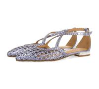 GIOSEPPO Leskovic Ballerinas aus Leder, Blau, mit Zopfmuster für Damen, blau, 40 EU