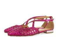 GIOSEPPO Leskovic Ballerinas aus Leder, Blau, mit Zopfmuster für Damen, Fuchsia, 41 EU