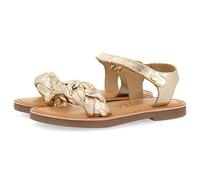 GIOSEPPO Sandalen aus Leder mit Geflecht für Mädchen Ingai, Platinfarben, 26 EU