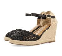 GIOSEPPO SERIGNAN Damen Keilabsatz Sandalen, Schwarz, 39 EU, Schwarz, 39 EU