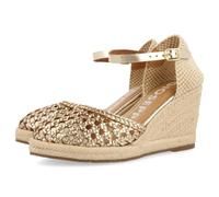 GIOSEPPO SERIGNAN Damen-Sandalen mit Keilabsatz, Platin, Größe 37, Platinfarben, 37 EU