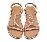 GIOSEPPO Suffield Geflochtene Ledersandalen, gold, 39 EU