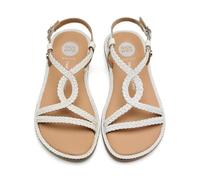 GIOSEPPO Suffield Geflochtene Ledersandalen, weiß, 32 EU