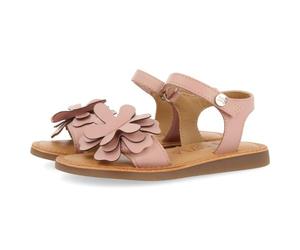 GIOSEPPO TAKILMA Gelbe Sandalen aus Leder mit Blumenverzierung für Mädchen und Jungen, Rosa, 28 EU