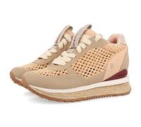 GIOSEPPO Teyran Damen-Sneakers aus Raffia und Jute mit internem Keilabsatz, Weiß, Rosa, 39 EU