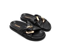 GIOSEPPO Tisbury Sandalen aus Leder und Bast, Schwarz, 38 EU