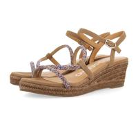 GIOSEPPO TRESCO Damen Espadrilles Keilabsatz Sandalen Taupe, 38 EU, Taupe, 38 EU