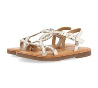 GIOSEPPO Weiße Ledersandalen mit Strassbesatz für Mädchen und Jungen, weiß, 28 EU