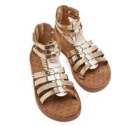 GIOSEPPO Withee Metall-Sandalen aus Leder, Platinfarben, 32 EU