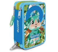 Giotto Petlovers Federmäppchen mit 3 Reißverschlüssen, Hase, mit Filzstiften, Buntstiften und komplettem Zubehör