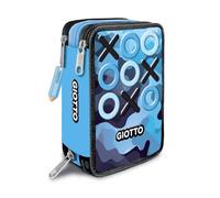 Giotto Tris Federmäppchen mit 3 Reißverschlüssen, Camouflage Grey