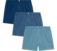 Giovici Boxershorts Herren weit, lockere Passform, superweiche Jersey Baumwolle, mit Knopfschlitz, Männer Unterhosen ohne Etikett, atmungsaktive Unterwäsche für Herren, Multipack