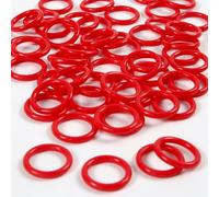 Gipsring, Außenmaß 15 mm, Innenmaß 11 mm, Rot, 50 Stück, Stärke 2 mm