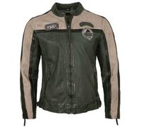 Gipsy by Mauritius - Herren Lederjacke Lammnappa dunkelgrün : S