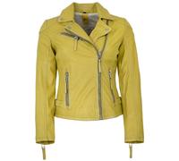Gipsy - Damen Lederjacke Bikerjacke Lammnappa yellow : XS