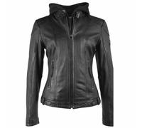 Lederjacke GIPSY "CASEY" Gr. S/36, schwarz (black) Damen Jacken Lederjacken mit abnehmbarem Kapuzen-Sweateinsatz & aufwendigen Biker-Details (44598215-S)