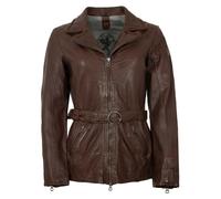 Gipsy - Damen Lederjacke Gürtel Lammnappa chestnut Größe L