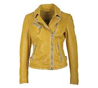Gipsy Damen Lederjacke PGG LABAGV Reverskragen (L, Yellow)