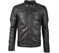 Gipsy GBPanuk NSLV Herren Bikerjacke aus Lammleder (L, Schwarz)