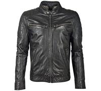 Gipsy Herren Lederjacke Übergangsjacke Bikerjacke (L, Black)