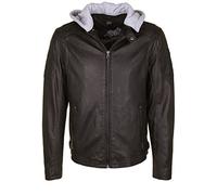 Gipsy Herren Rylo Lakev Lederjacke, Schwarz, XXXL