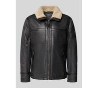 Gipsy Lederjacke aus Schafsnappa mit Reißverschlusstaschen in Anthrazit, Größe XL