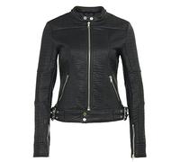 Gipsy Mauritius Damen Lederjacke im Biker Look Model Chila in schwarz aus PU-Leder (L)