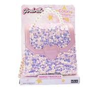 Girabrilla Fashion Topcase, Handtasche Clutch mit Perlengriff und Schultergurt