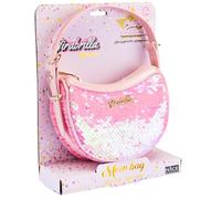 Girabrilla Moon Bag, 1 Tasche im Tweed-Stil mit wendbaren Pailletten