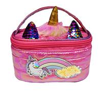 Girabrilla Puffer Unicorn Case Magenta, 1 Mini-Objekthalter Magenta mit irisierendem Einhorn