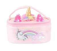 Girabrilla Puffer Unicorn Case Pink, 1 Mini-Aufbewahrungsbox rosa mit irisierendem Einhorn