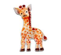 Giraffe - Aufnäher, Bügelbild, Aufbügler, Applikationen, Patches, Flicken, zum aufbügeln, Größe: 7,4 x 4,5 cm
