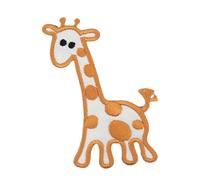 Giraffe Hellbraun Aufnäher zum aufbügeln oder aufnähen Bügelbild Aufbügler für Kleidung gestickter Bügelpatch Applikation Patch Größe 5,4 x 6,8 cm