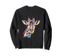 Giraffe Regenbogen Bunte Liebe Wilde Tiere Zoo Dschungel Sweatshirt