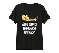 Giraffe Zähne Geputzt Gute Nacht Schlafshirt Nachthemd Premium T-Shirt