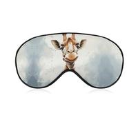 Giraffen-Schlafmaske für Damen und Herren, Seitenschläfer-Augenabdeckung mit verstellbarem Riemen, weich, atmungsaktiv, Verdunkelungsmaske, rutschfest, tiefer Schlaf, Reiseutensilien
