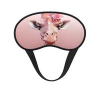 Giraffen-Schlafmaske für Seitenschläfer, weich, atmungsaktiv, Augenmaske, Verdunkelung, Seide, Augenschlaf mit elastischem Band, Nacht-Augenbinde für Damen und Herren, Reise-Nickerchen