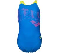 GIRL'S ARENA TALES SWIMSUIT V BACK BLUE CHINA-ARTIC LIME 152 BLUE CHINA-ARTIC LIME