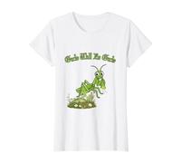 Girls Will Be Girls Betende Mantis and Her Lover Dark Humor Preisgünstiges Grafik-T-Shirt, Damen, Weiß, M