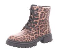 girlZ onlY Kinder-Mädchen-Schnürstiefelette Leopard-Schwarz-Braun 39