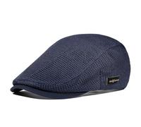 Gisdanchz Schiebermütze Herren Sommer Mesh Sommermütze Baskenmütze Schirmmütze Leicht Chillouts Hut Golf Flat Visor Newsboy Cap Flat Cap Barett Mütze Herren, Marineblau M