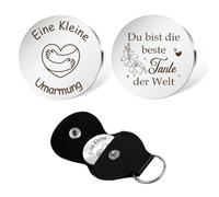 Gishnia Beste Tante Geschenk,Glücksbringer Aufmunterung Geschenke Personalisiertes,Tante Geschenk Weihnachten,Eine Kleine Umarmung,Beste Tante der Welt Geschenke,Geschenk für Frauen